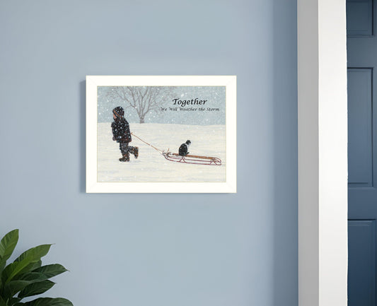 Together 1 White Framed Print Wall Art - Homeroots