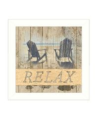 RELAX 1 White Framed Print Wall Art - Homeroots
