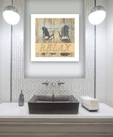 RELAX 1 White Framed Print Wall Art - Homeroots - Flyclothing LLC
