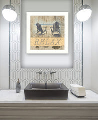 RELAX 1 White Framed Print Wall Art - Homeroots