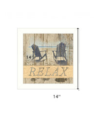 RELAX 1 White Framed Print Wall Art - Homeroots