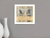 RELAX 1 White Framed Print Wall Art - Homeroots
