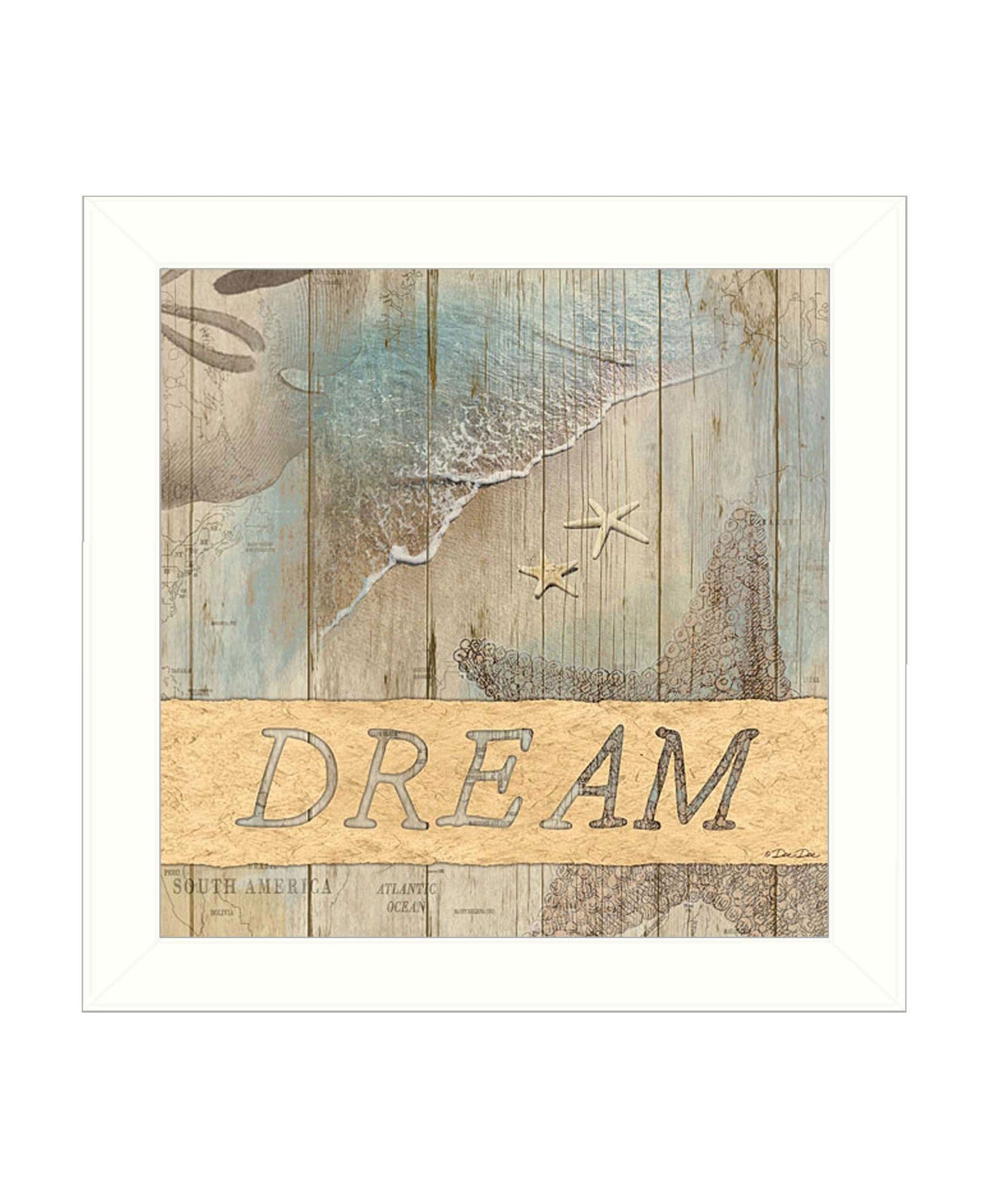DREAM 1 White Framed Print Wall Art - Homeroots