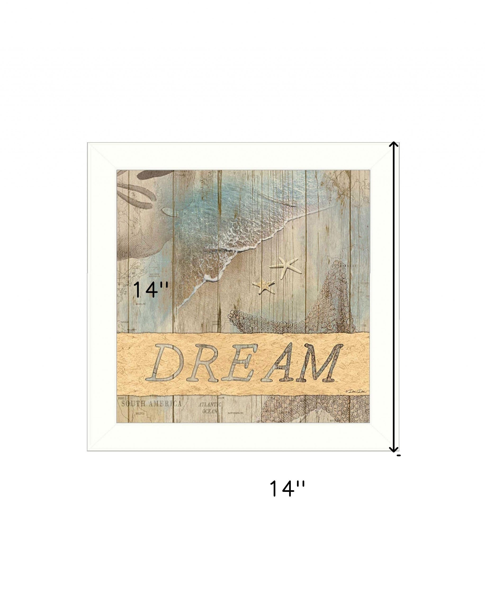 DREAM 1 White Framed Print Wall Art - Homeroots