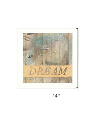 DREAM 1 White Framed Print Wall Art - Homeroots