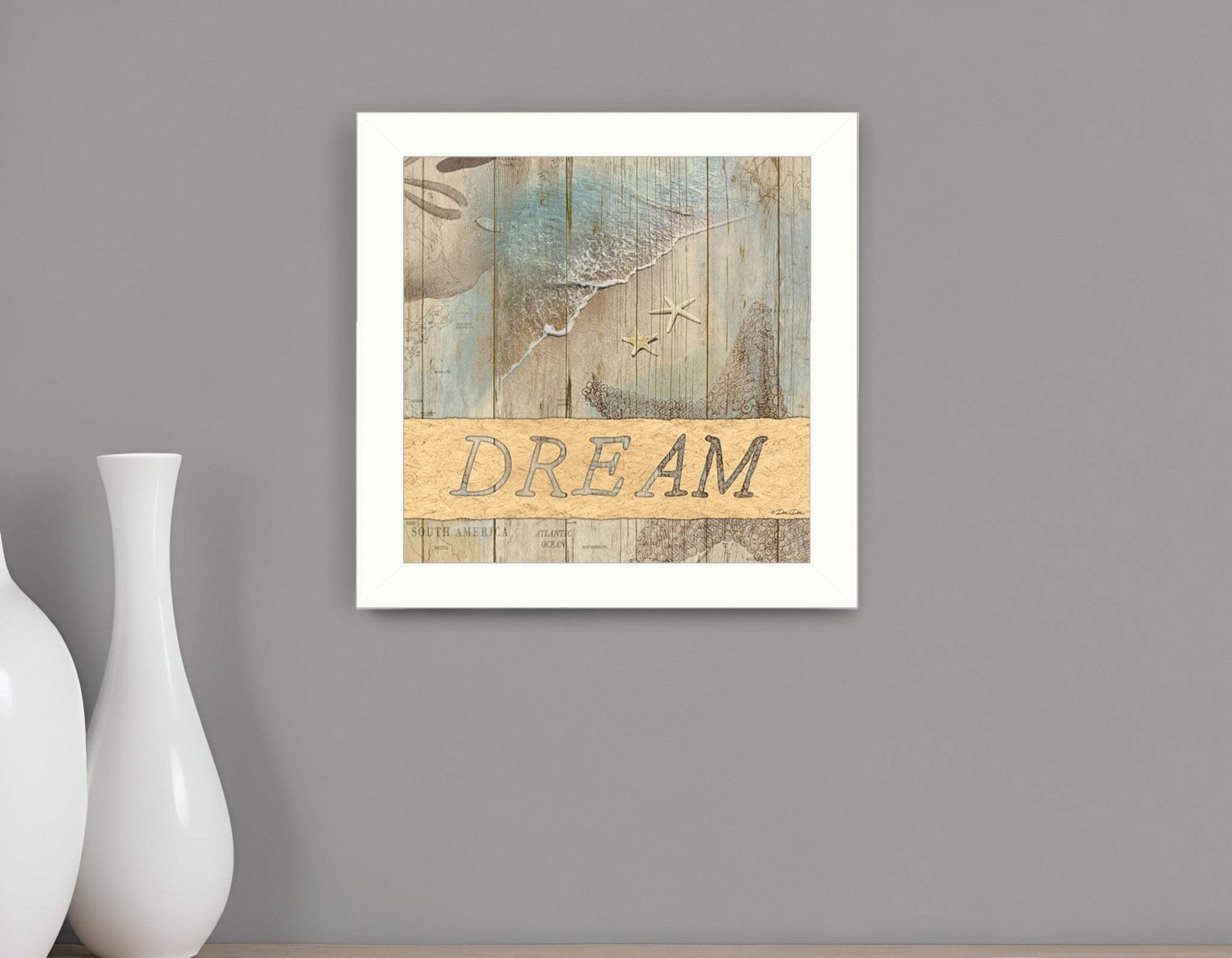 DREAM 1 White Framed Print Wall Art - Homeroots - Flyclothing LLC