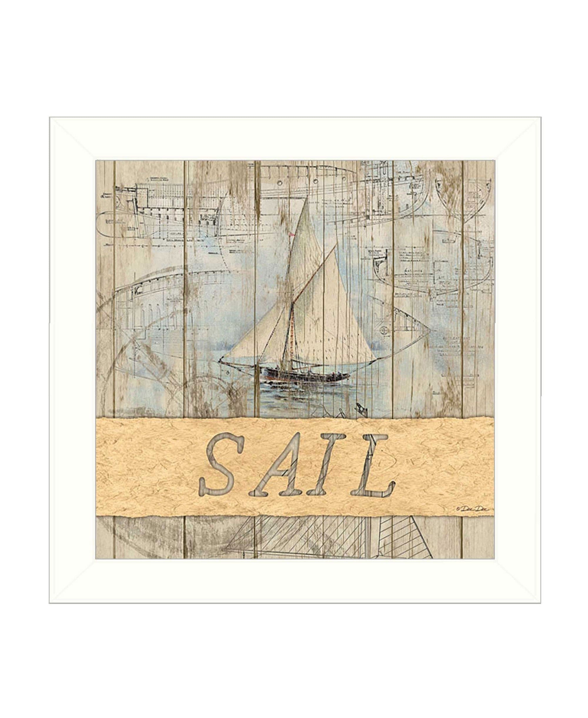 SAIL White Framed Print Wall Art - Homeroots