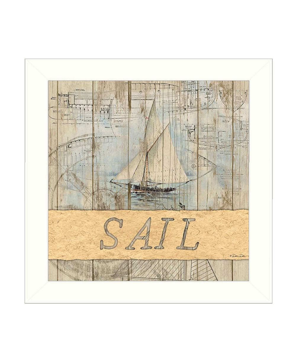 SAIL White Framed Print Wall Art - Homeroots - Flyclothing LLC