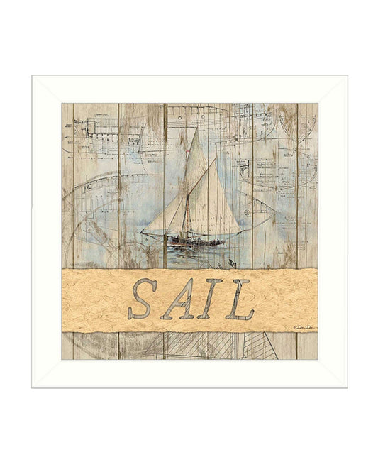 SAIL White Framed Print Wall Art - Homeroots