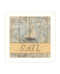SAIL White Framed Print Wall Art - Homeroots