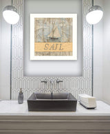 SAIL White Framed Print Wall Art - Homeroots - Flyclothing LLC