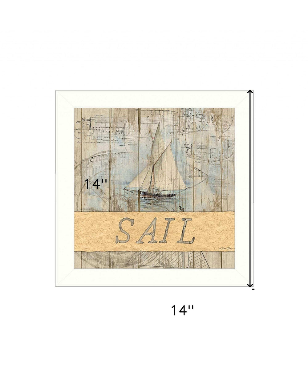 SAIL White Framed Print Wall Art - Homeroots - Flyclothing LLC