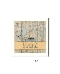 SAIL White Framed Print Wall Art - Homeroots