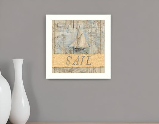 SAIL White Framed Print Wall Art - Homeroots
