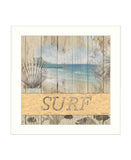SURF White Framed Print Wall Art - Homeroots