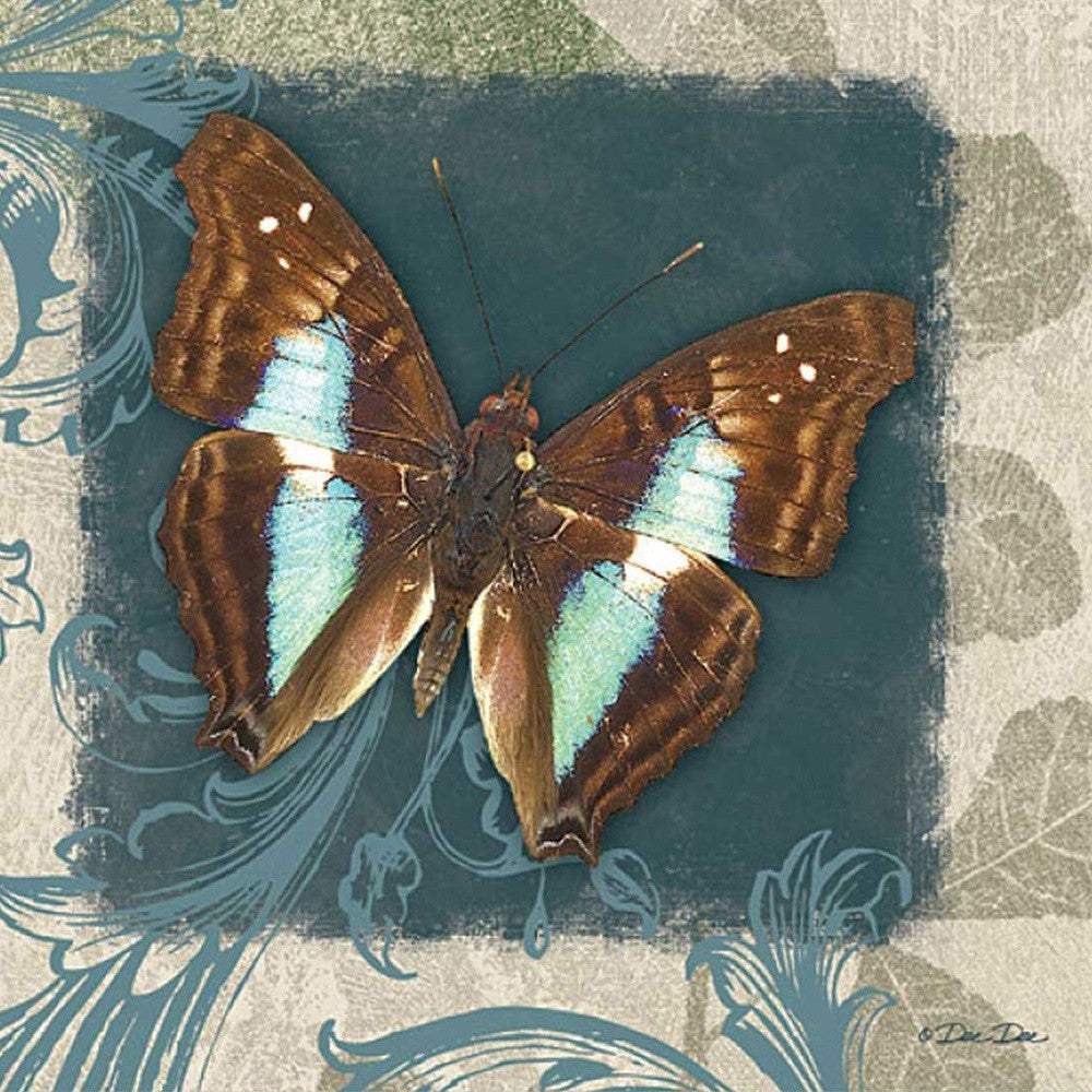 Swirl Butterfly White Framed Print Wall Art - Homeroots - Flyclothing LLC