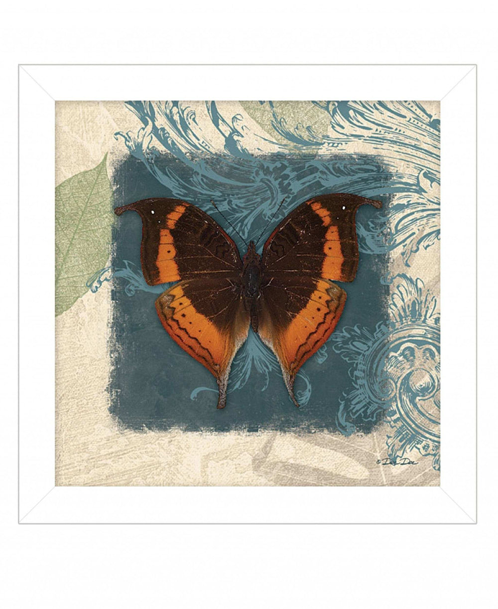 Swirl Butterfly II White Framed Print Wall Art - Homeroots - Flyclothing LLC