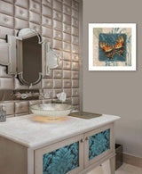 Swirl Butterfly III White Framed Print Wall Art - Homeroots - Flyclothing LLC