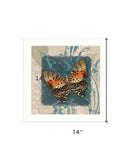 Swirl Butterfly III White Framed Print Wall Art - Homeroots - Flyclothing LLC