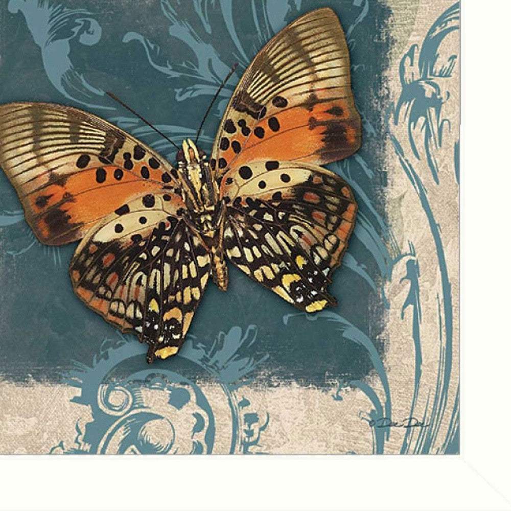 Swirl Butterfly III White Framed Print Wall Art - Homeroots - Flyclothing LLC