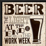 Beer Work Week Black Framed Print Wall Art - Homeroots - Flyclothing LLC