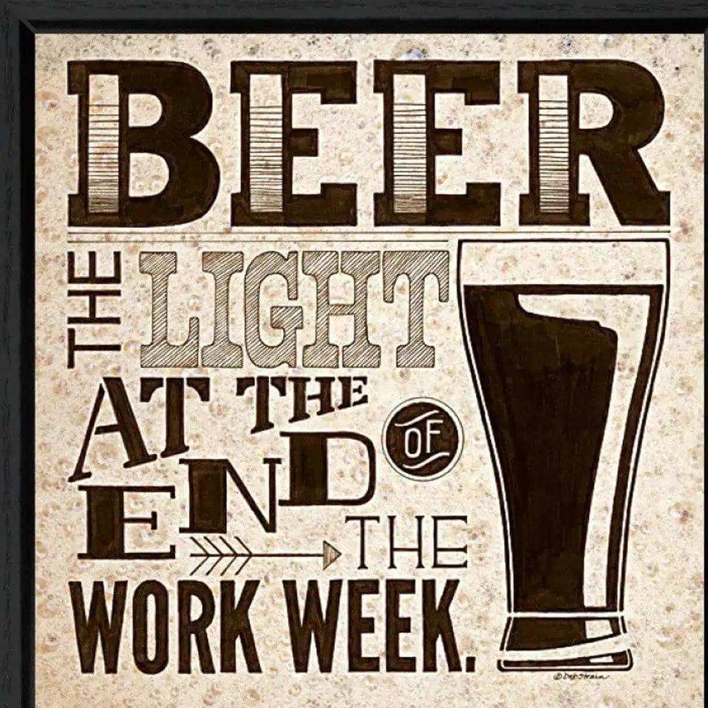 Beer Work Week Black Framed Print Wall Art - Homeroots - Flyclothing LLC