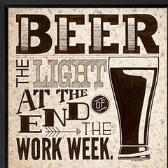 Beer Work Week Black Framed Print Wall Art - Homeroots