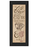 Coffee and Wine Time Black Framed Print Wall Art - Homeroots