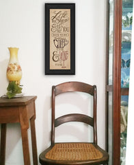Coffee and Wine Time Black Framed Print Wall Art - Homeroots