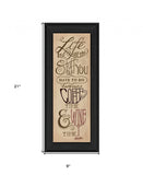 Coffee and Wine Time Black Framed Print Wall Art - Homeroots - Flyclothing LLC