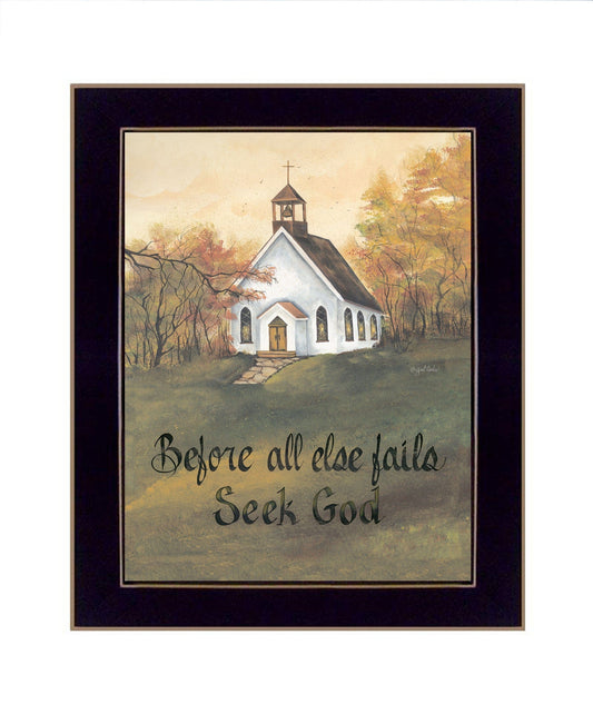 Seek God Black Framed Print Wall Art - Homeroots