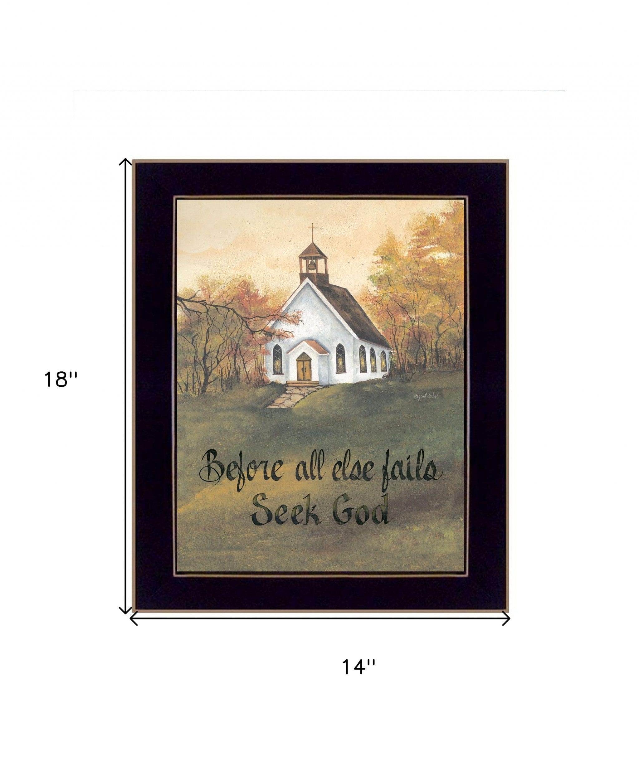 Seek God Black Framed Print Wall Art - Homeroots