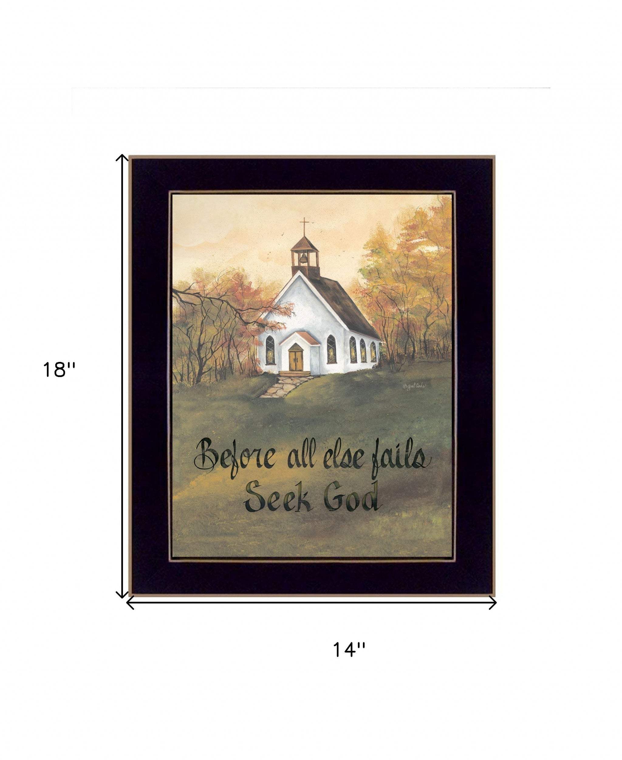 Seek God Black Framed Print Wall Art - Homeroots - Flyclothing LLC
