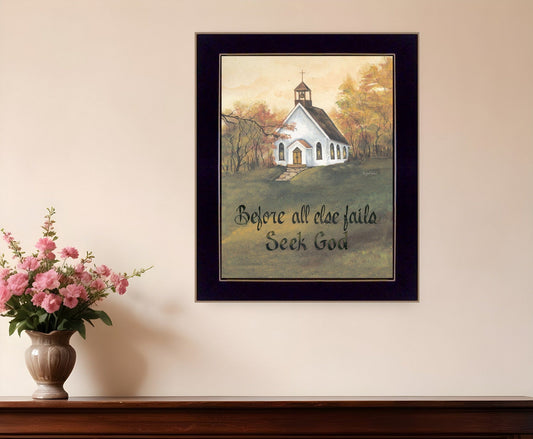 Seek God Black Framed Print Wall Art - Homeroots