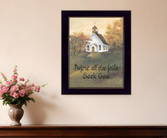 Seek God Black Framed Print Wall Art - Homeroots