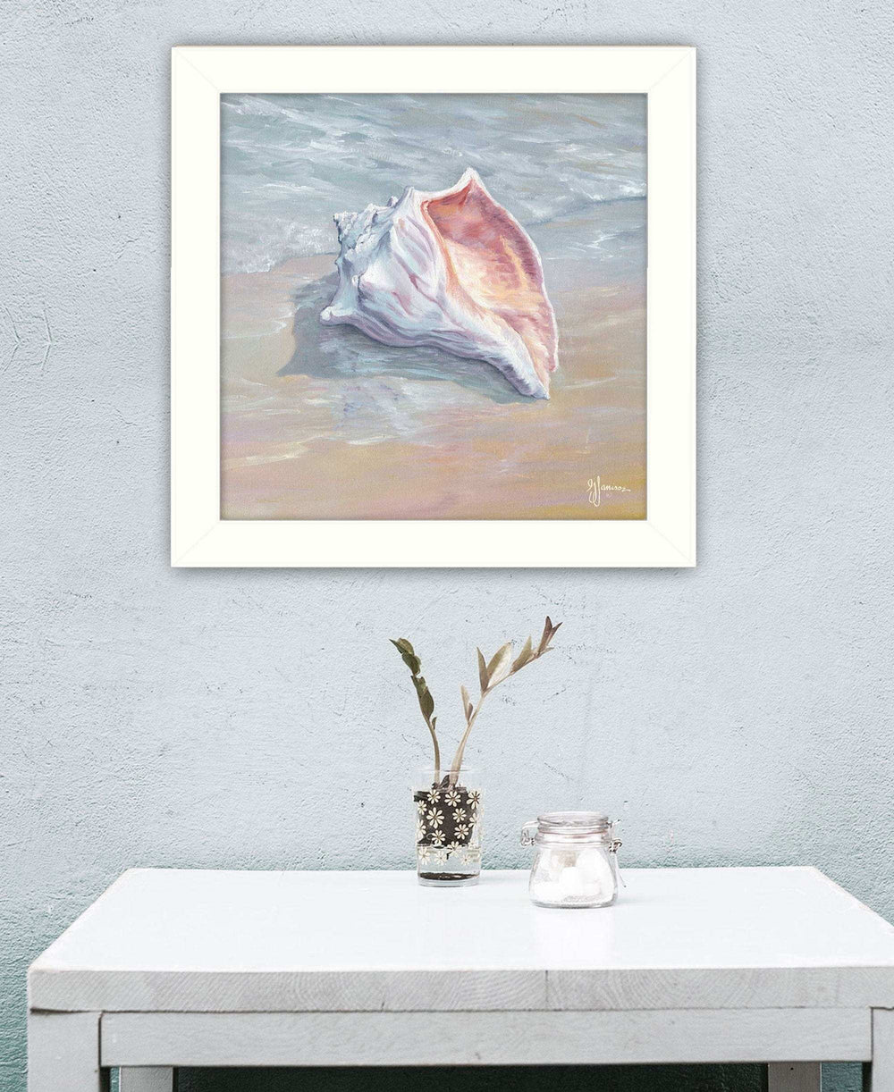 Whelk White Framed Print Wall Art - Homeroots - Flyclothing LLC