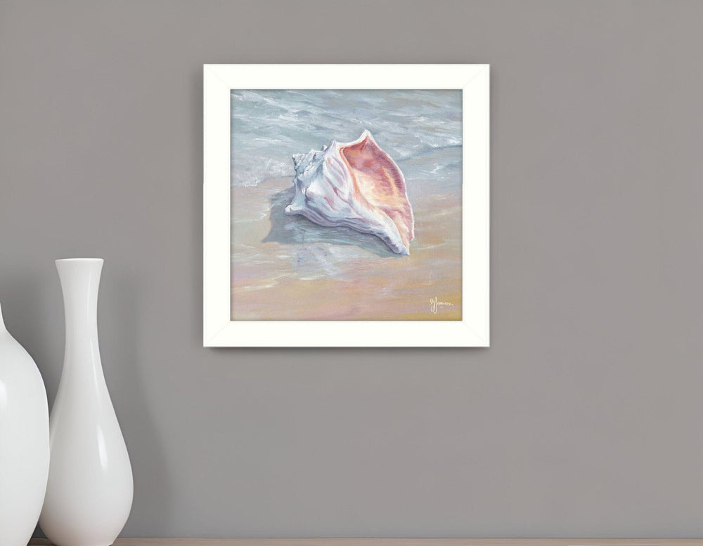 Whelk White Framed Print Wall Art - Homeroots