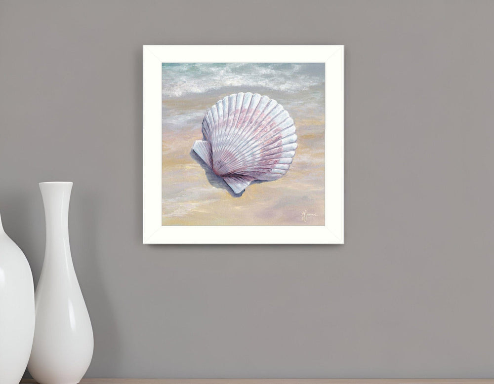 Scallop White Framed Print Wall Art - Homeroots