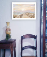 Ponce Inlet Jetty Sunrise 1 White Framed Print Wall Art - Homeroots - Flyclothing LLC