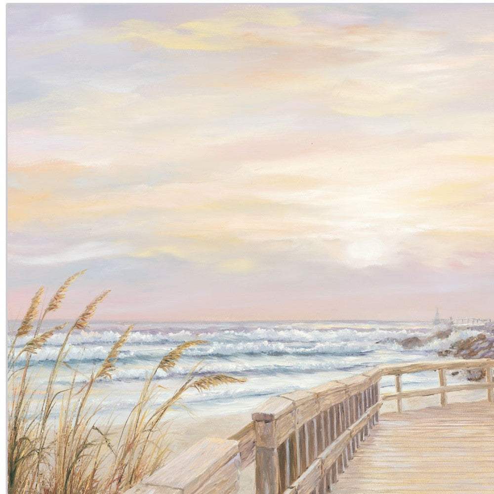 Ponce Inlet Jetty Sunrise 1 White Framed Print Wall Art - Homeroots - Flyclothing LLC
