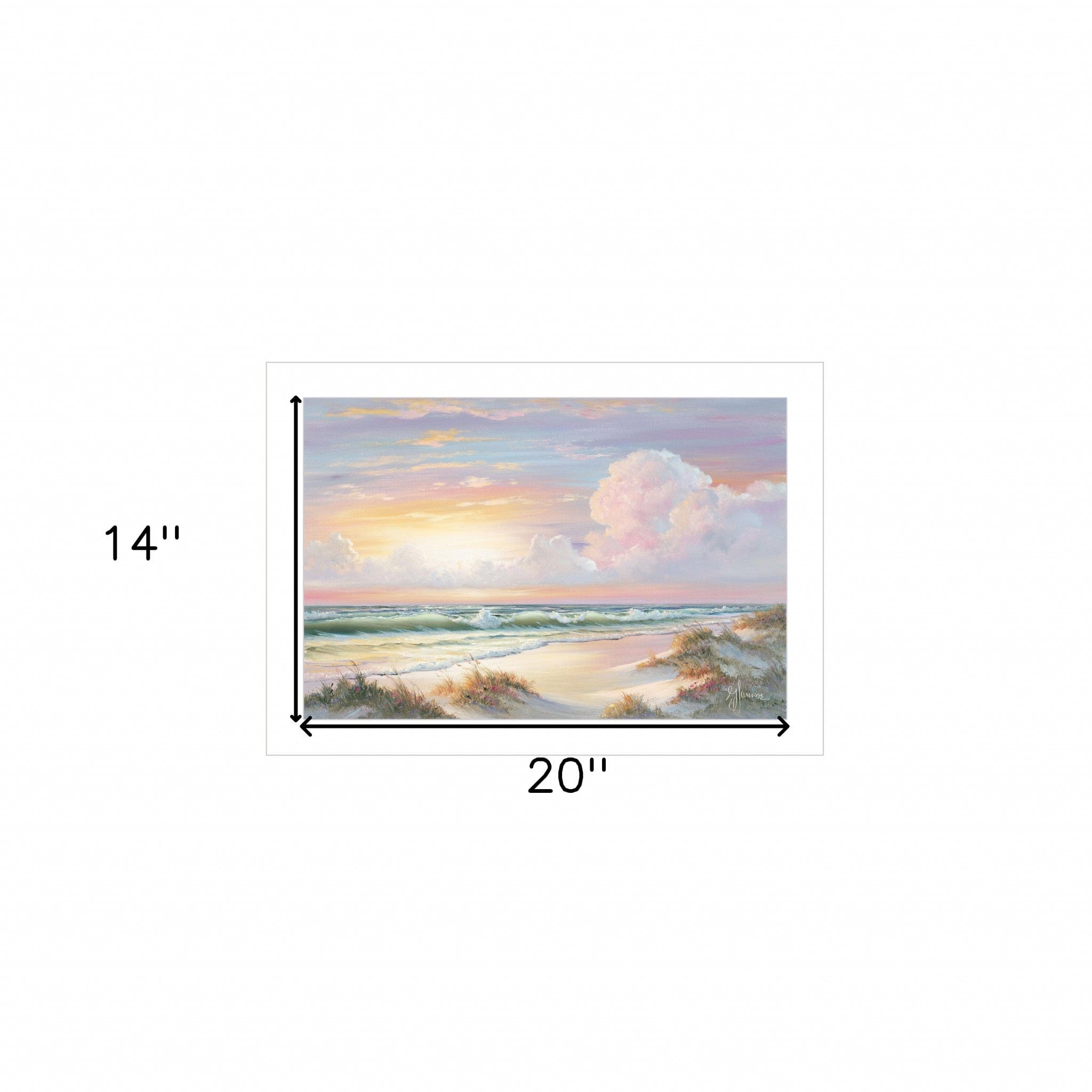 Golden Sunset on Crystal Cove 3 White Framed Print Wall Art - Homeroots