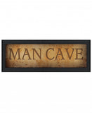 Man Cave 1 Black Framed Print Wall Art - Homeroots