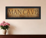 Man Cave 1 Black Framed Print Wall Art - Homeroots