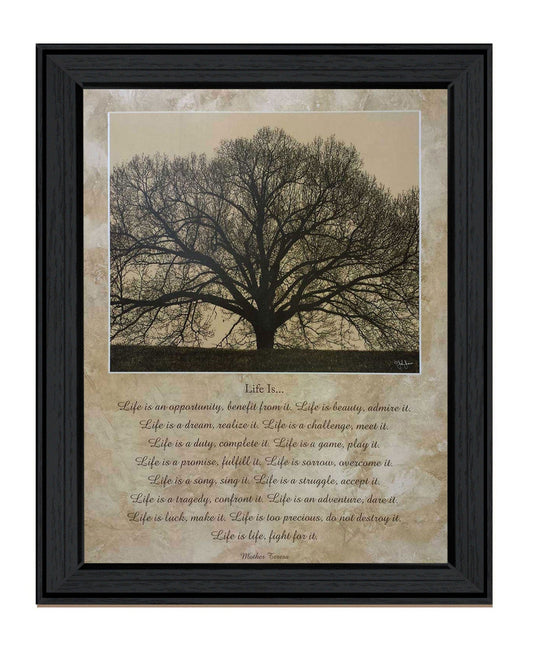 Life Is 11 Black Framed Print Wall Art - Homeroots