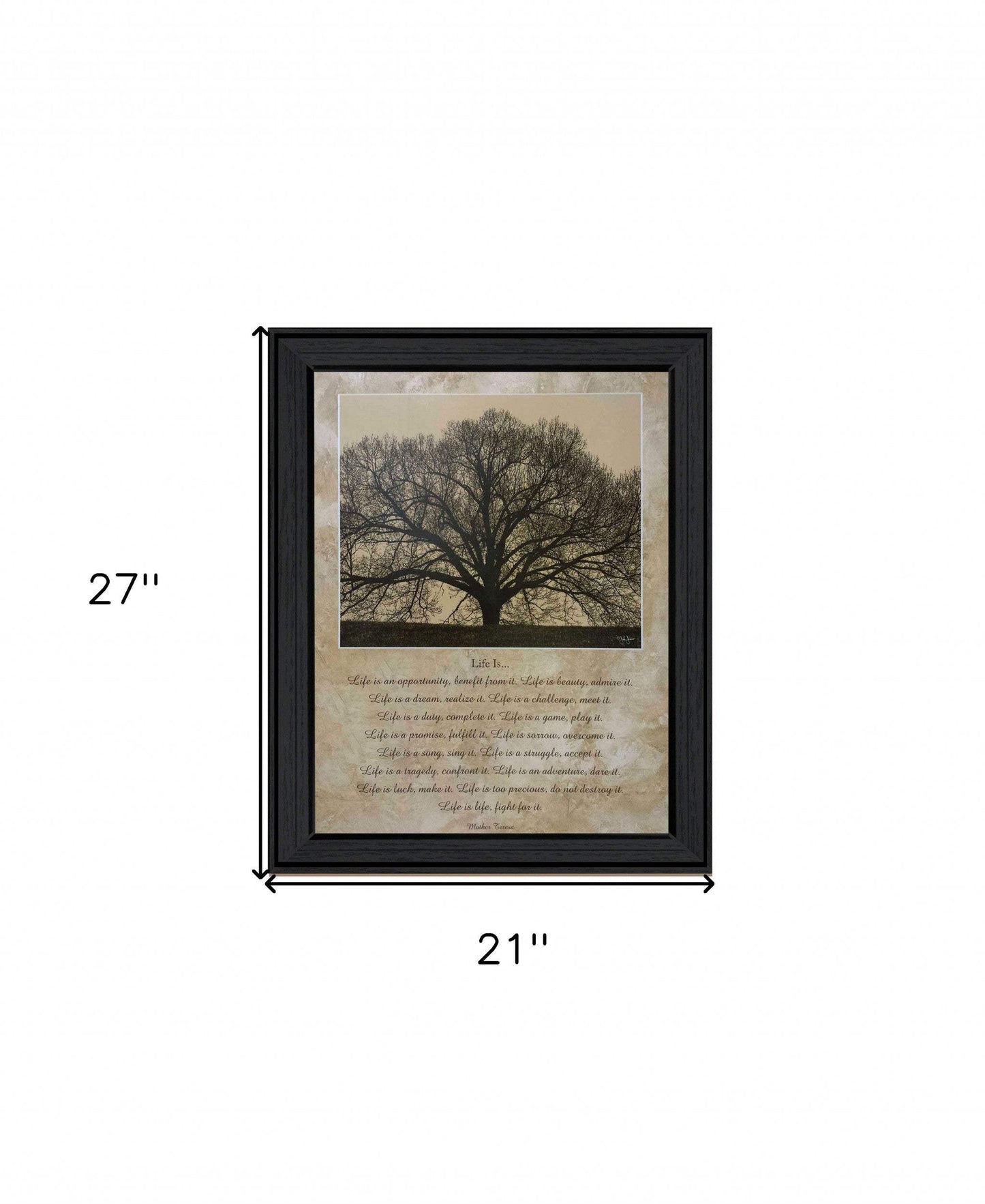 Life Is 11 Black Framed Print Wall Art - Homeroots - Flyclothing LLC