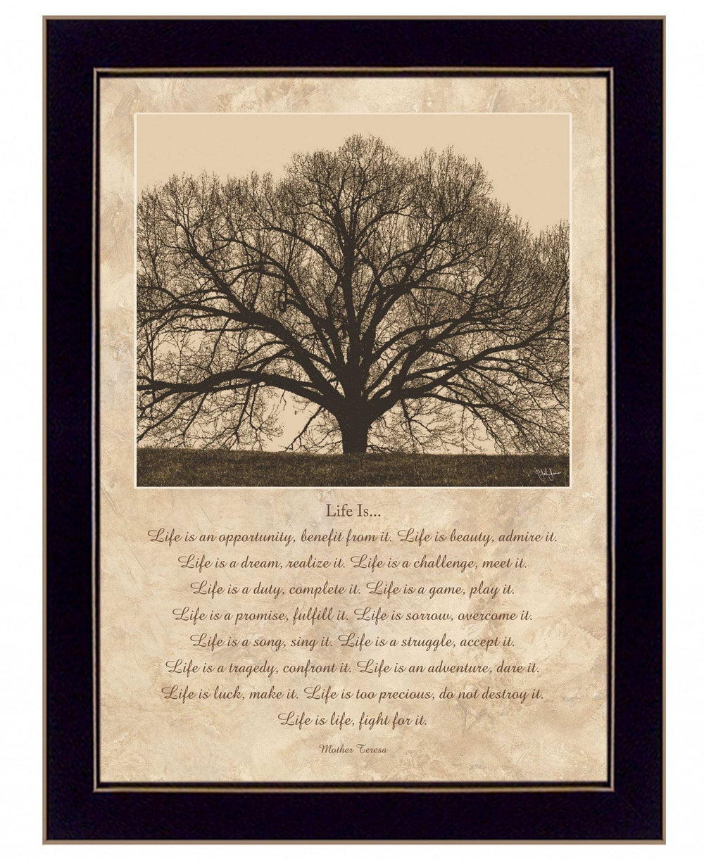 Life Is 8 Black Framed Print Wall Art - Homeroots - Flyclothing LLC