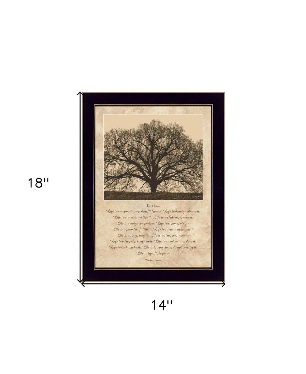 Life Is 8 Black Framed Print Wall Art - Homeroots - Flyclothing LLC