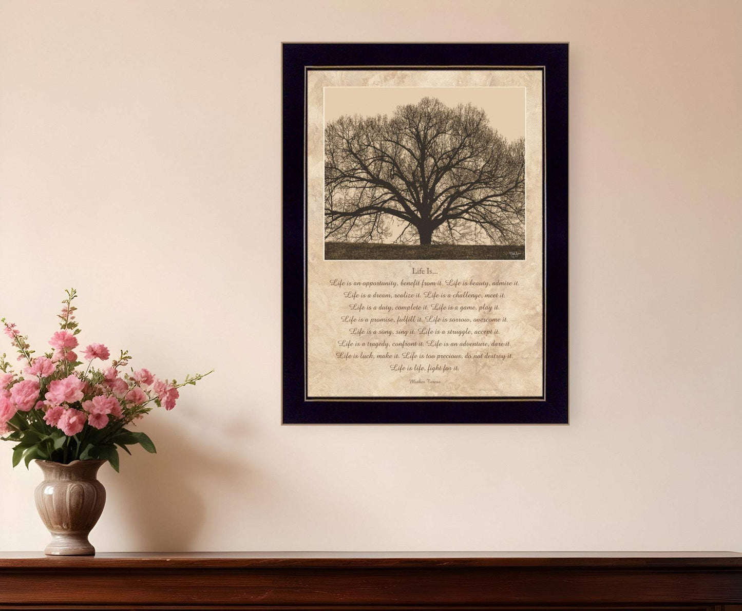 Life Is 8 Black Framed Print Wall Art - Homeroots - Flyclothing LLC
