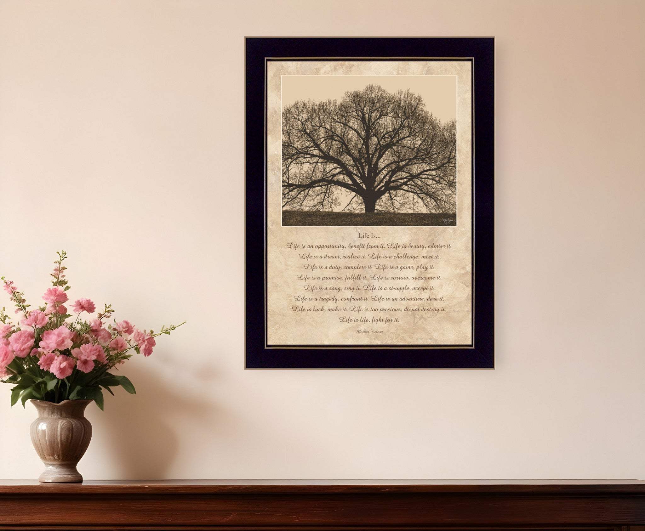Life Is 8 Black Framed Print Wall Art - Homeroots - Flyclothing LLC