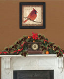 Male Cardinal 2 Black Framed Print Wall Art - Homeroots